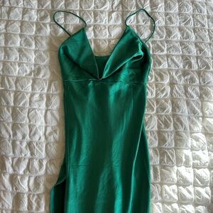 green lioness dress